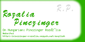 rozalia pinczinger business card